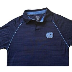 UNC Chapel Hill Polo Shirt Mens Small Tar Heels Logo Blue Rivalry Threads 91